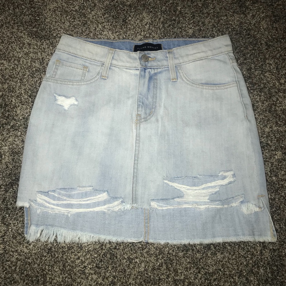 Flying Monkey Jean Denim Skirt